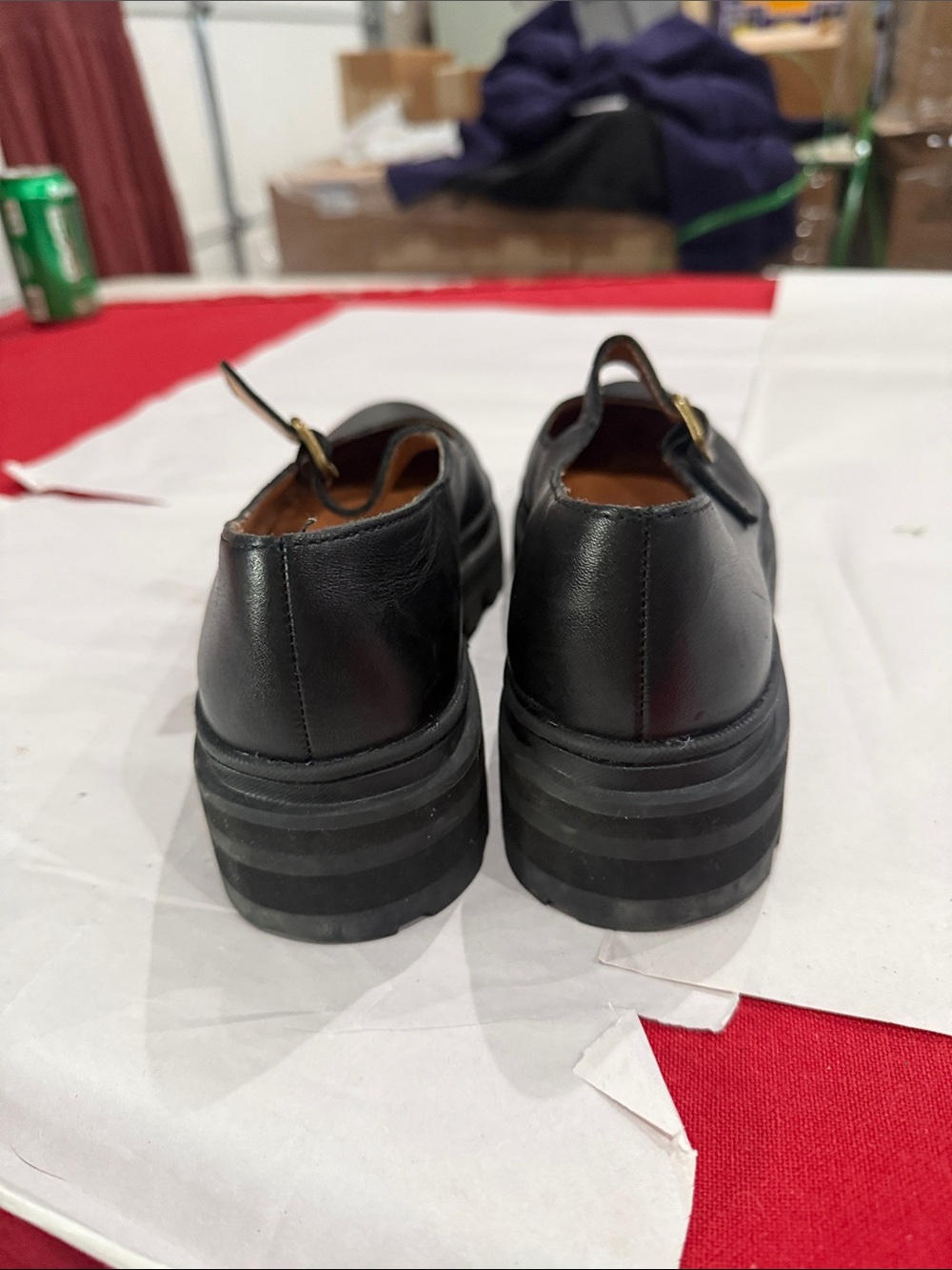 Madewell Black Leather Mary Jane Platform Loafers-sold - Picture 3 of 6
